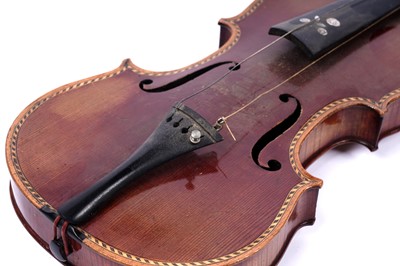 Lot 28 - An inlaid violin