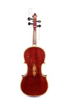 Lot 28 - An inlaid violin