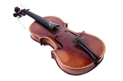 Lot 28 - An inlaid violin