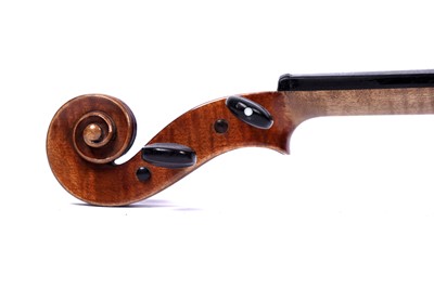 Lot 32 - A violin; and two bows