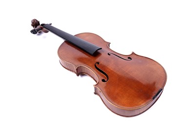 Lot 32 - A violin; and two bows
