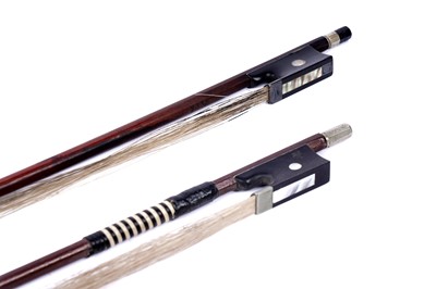Lot 32 - A violin; and two bows