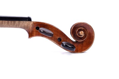 Lot 32 - A violin; and two bows