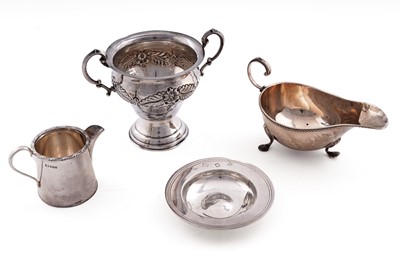 Lot 4 - A mixed lot including: a small silver “Armada” dish