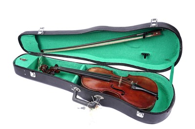 Lot 35 - A violin stamped 'PERRY'