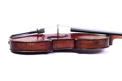 Lot 35 - A violin stamped 'PERRY'