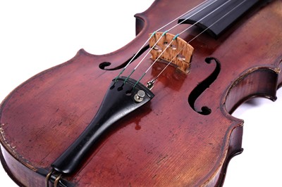 Lot 35 - A violin stamped 'PERRY'