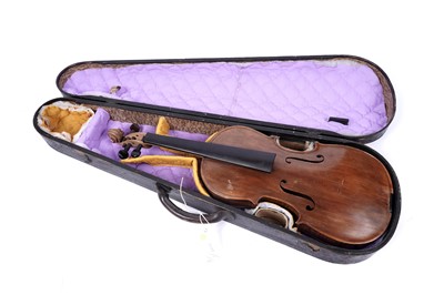 Lot 36 - An English violin labelled 'Hugh Junor'