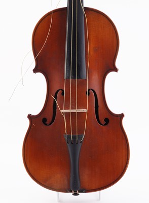 Lot 22 - A French violin; and a bow stamped Schultz