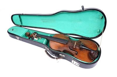 Lot 38 - A violin by D. Lindsey, Gateshead