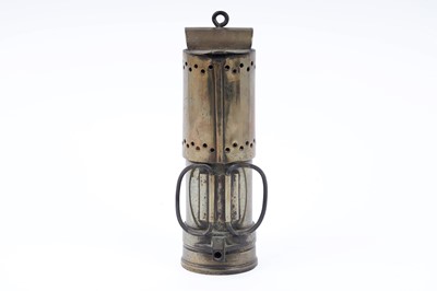 Lot 647 - A Laidler of Durham brass miner's lamp