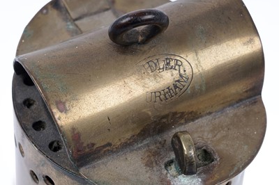 Lot 647 - A Laidler of Durham brass miner's lamp
