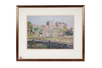 Lot 154 - James Walker Tucker - Bamburgh Castle from The Grove | gouache