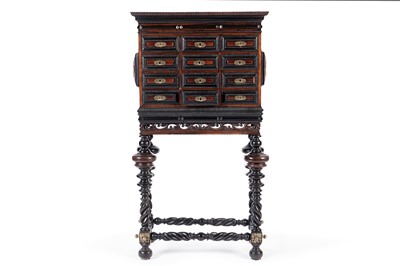 Lot 1064 - A late 18th Century Portuguese rosewood cabinet on stand