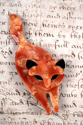Lot 67 - A Léa Stein 'Sacha' celluloid cat brooch