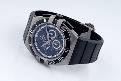 Lot 148 - Omega Constellation Double Eagle: a stainless steel automatic chronograph calendar wristwatch