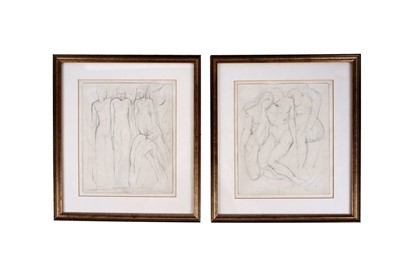 Lot 735 - Peter William Ibbetson - Two religious studies | pencil