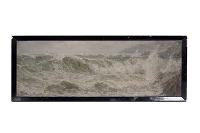 Lot 229 - John Falconar Slater - Stormy Sea; a panorama with crashing waves | oil