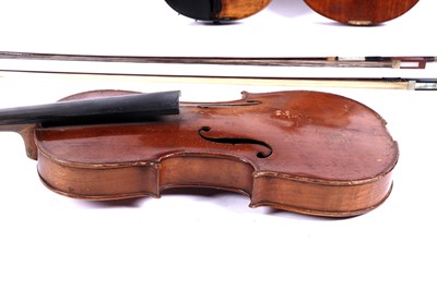 Lot 43 - Three violins for repair