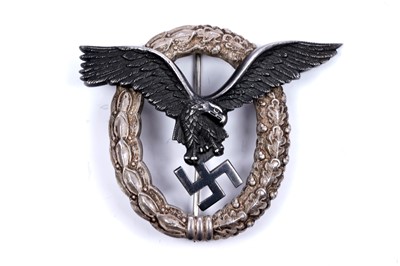 Lot 714 - A historically important German Luftwaffe Pilot’s Badge awarded to an ace pilot who saved Mussolini