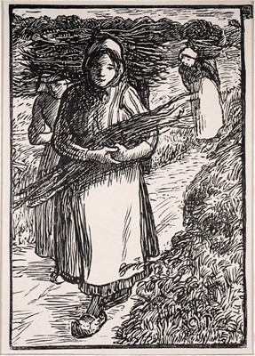 Lot 743 - Lucien Pissarro - Les Porteuses de Fagots | wood engraving