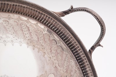 Lot 158 - A Victorian silver two handled oval tea tray