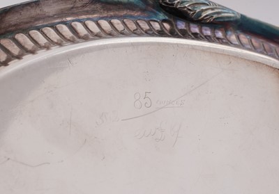 Lot 158 - A Victorian silver two handled oval tea tray