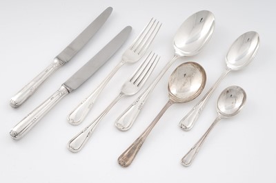 Lot 248 - An Elizabeth II silver canteen of flatware and cutlery