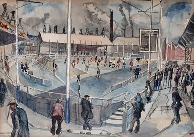 Lot 156 - Charlie Rogers - Redheugh Park, Gateshead F.C | watercolour