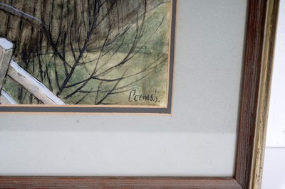 Lot 269 - Norman Cornish - Colliery Scene at Night | watercolour