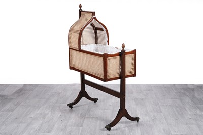 Lot 29 - A 19th Century mahogany framed bergere cradle