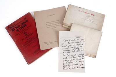 Lot 199 - A collection of ephemera in relation to the First World War