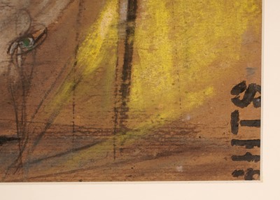 Lot 503 - John Tunnard - Abstract with lettering | mixed media