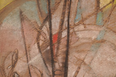 Lot 503 - John Tunnard - Abstract with lettering | mixed media