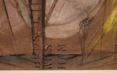 Lot 503 - John Tunnard - Abstract with lettering | mixed media