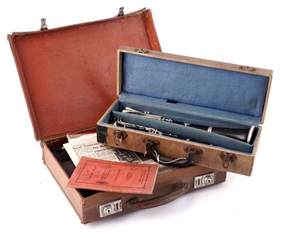 Lot 5 - A Selmer Sterling clarinet; and a small pig skin case