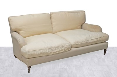 Lot 2 - In the style of Howard & Sons: a pair of substantial sofas
