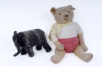 Lot 481 - An Isa Toys plush elephant; and a German plush teddy bear