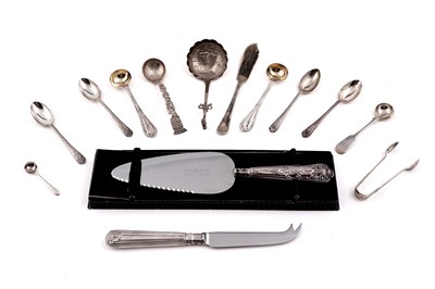 Lot 107 - A selection of silver flatware