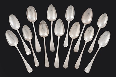 Lot 491 - Eight various antique silver tablespoons; and various others