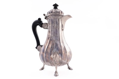 Lot 46 - A mid-18th Century Maltese silver coffee pot