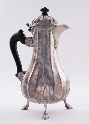 Lot 46 - A mid-18th Century Maltese silver coffee pot