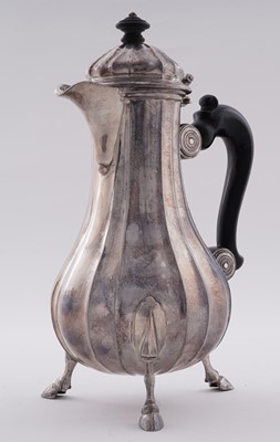 Lot 46 - A mid-18th Century Maltese silver coffee pot