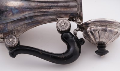 Lot 46 - A mid-18th Century Maltese silver coffee pot