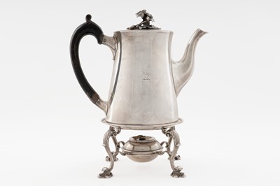 Lot 91 - A William IV silver coffee pot