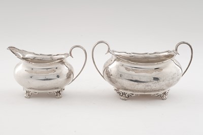 Lot 92 - An Edwardian/George V silver four-piece tea set