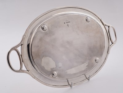 Lot 123 - A Victorian small silver tea tray