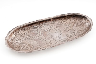 Lot 128 - A George II/III Irish silver spoon tray