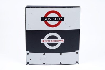 Lot 409 - A double sided London Transport Red Arrow Bus Stop sign