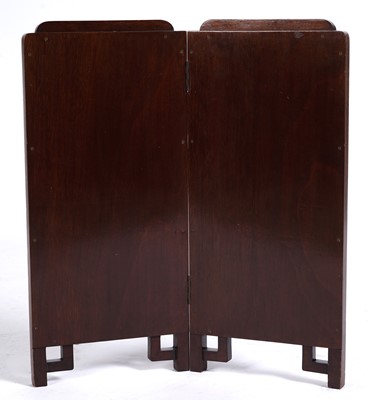 Lot 320 - A Chinese porcelain two-fold screen